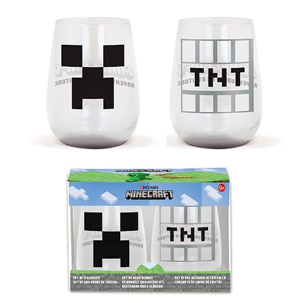 STOR Minecraft - Gift set of 2 Glasses
