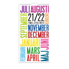 Väggkalender 21-22 Familjekalender TrendArt Burde