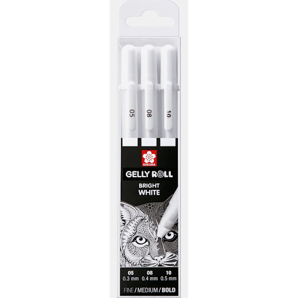 Sakura Gelly Roll Vita Gelpennnor Fine/Medium/Bold 3-pack