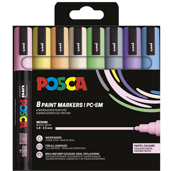 Posca Marker Set 8-p pastellf&auml;rger