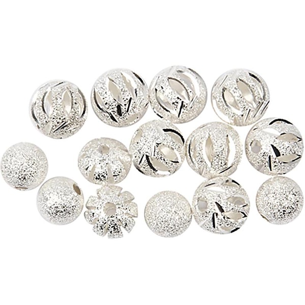 Kimallehelmet, koko 8-10 mm, aukon koko 1,2 mm, 10 laj., hopeanväriset