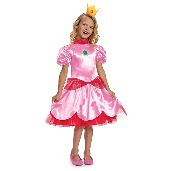 Super Mario Maskeradklänning Fancy Peach XS (3-4) Disguise