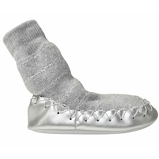 Mockasin Dark silver stripe, Melton (Strl 18-19)