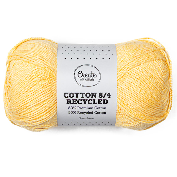Cotton 8/4 Garn 100 g Recycled Sunshine A519Adlibris