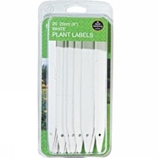 Etiketter 20 cm Vit Plast 20 st