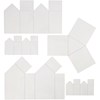 Støpeformer, hus og trekant, H: 6-14,5 cm, transparent, 5 stk./ 1 pk.