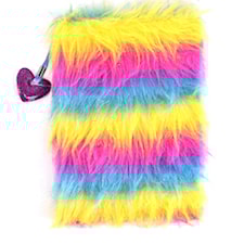 Anteckningsbok Plysch A5 Regnbåge