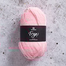 Freja Garn Akryl 50 g rosa 42 Svarta Fåret