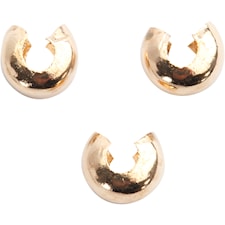 Knuttäckare förgylld till elastik  5 mm 50-pack