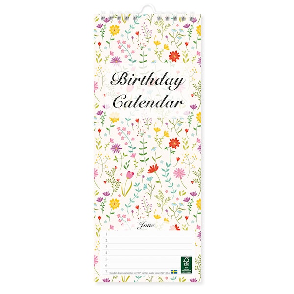 Bursdagskalender Veggpapir Paperstyle