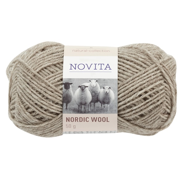 Novita Nordic Wool Garn 50 g beige melert 060