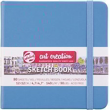 Skissbok Lake Blue 12x12 cm 140g 80 creme vita sidor Talens Art Creation