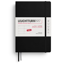 Kalender A5 18m 25–26 Ukentlig Planlegger Svart Leuchtturm1917