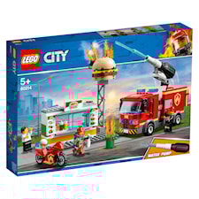 Brandkårsutryckning till hamburgerrestaurang, LEGO City (60214)