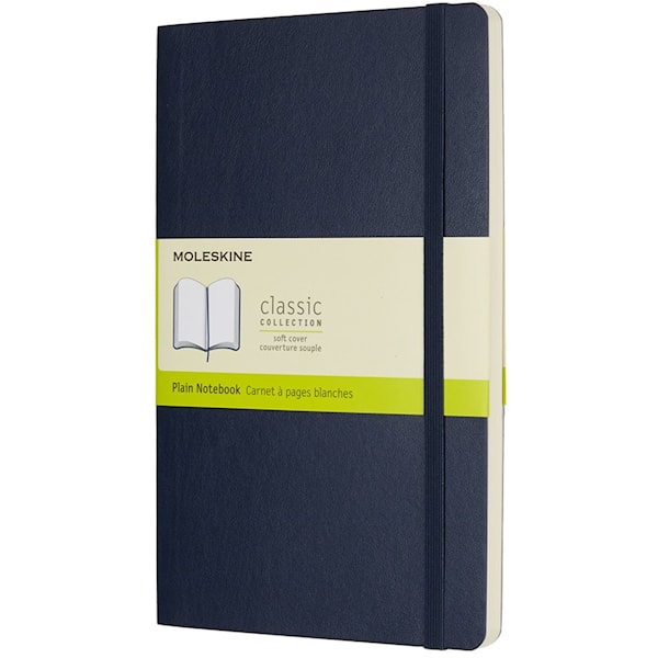 Classic Soft Blank Large Sapphire Blue Moleskine