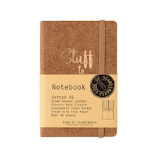 EOS Notebook Läder A6 Dot. Brun