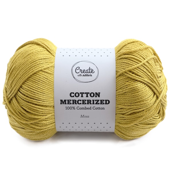 Adlibris, Mercerisert bomull, 100 g, Moss A299