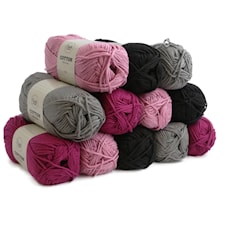 Presentkit Adlibris Cotton Garn 100g Rocks & Berries 12-pack