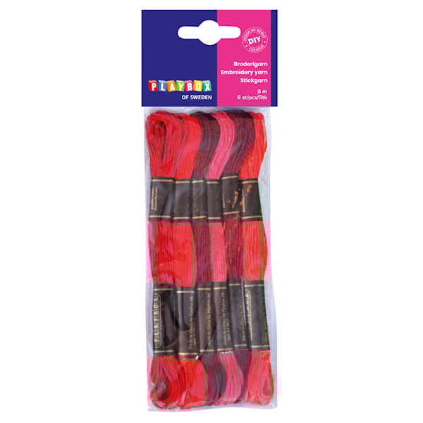Broderigarn röd Playbox