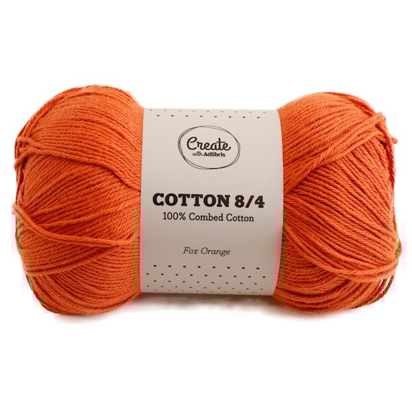 Adlibris Cotton 8/4 lanka 100g Fox Orange A181