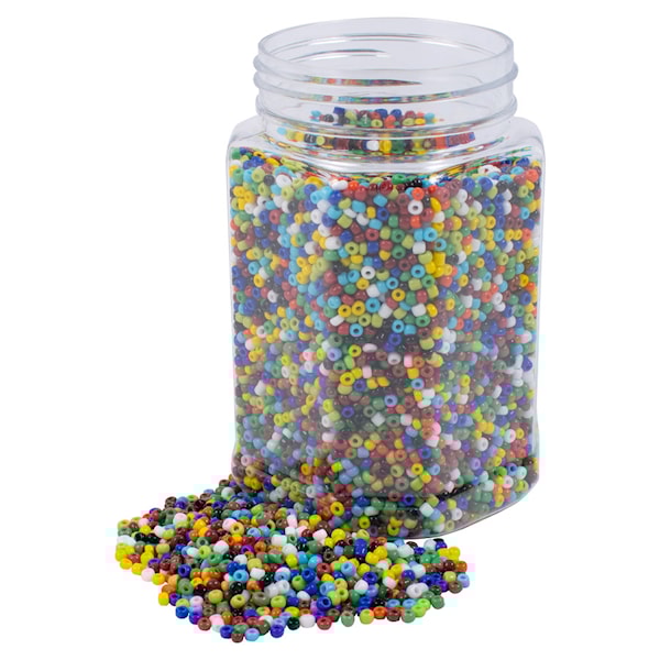 Glassperler 500 g Ø 2 mm Blandede farger Playbox
