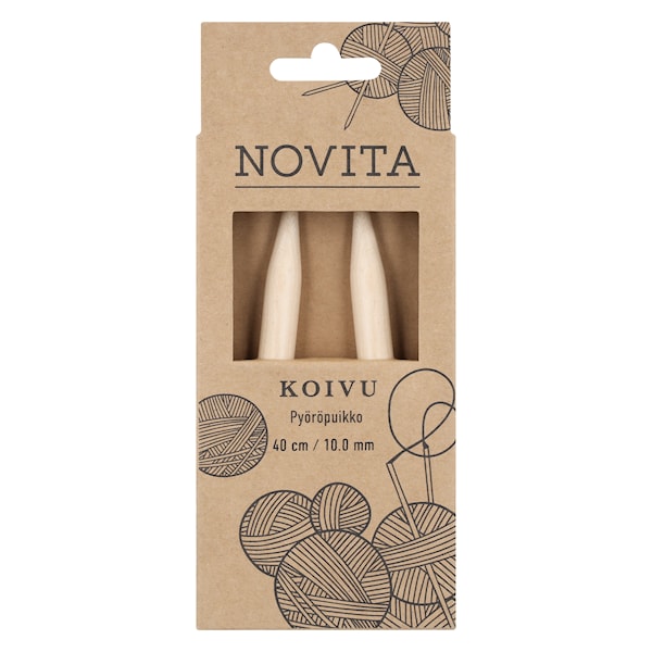 Rundpinner 40 cm bjørk 10.0 Novita