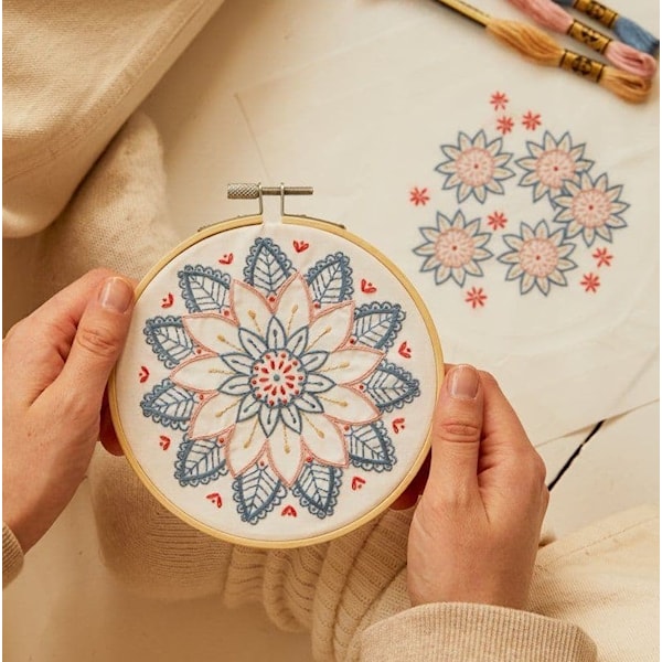 Broderisett med 2 mandalamotiver fra DMC Mindfulness