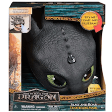 Lohikäärmeiden elokuvan Bland and Roar hampaaton naamio äänellä ja valolla