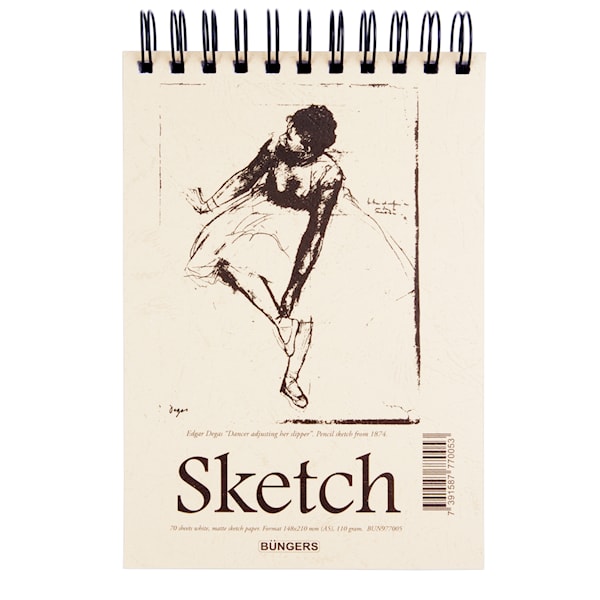 Skissblock A5 110g 70 blad Bungers