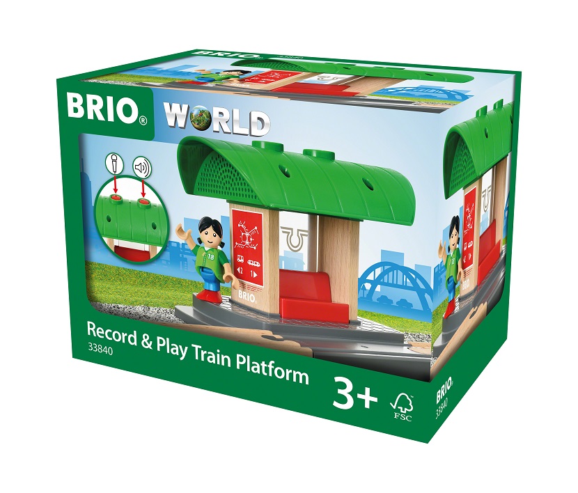 BRIO World - 33840 Tallenna ja toista – junalaituri, Brio