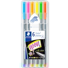 Triplus® fineliner 6-pack i STAEDTLER-box 03 mm fiberspets Neon Staedtler