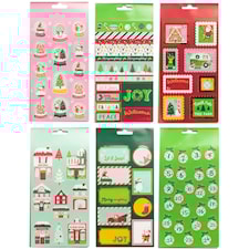 Klistermärkesbok med olika julmotiv 16 ark: Klistremerkebok med forskjellige julmotiver 16 ark