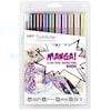 Brush Pen Ritpennor Tombow ABT Dual Brush Manga Shojo 10-pack