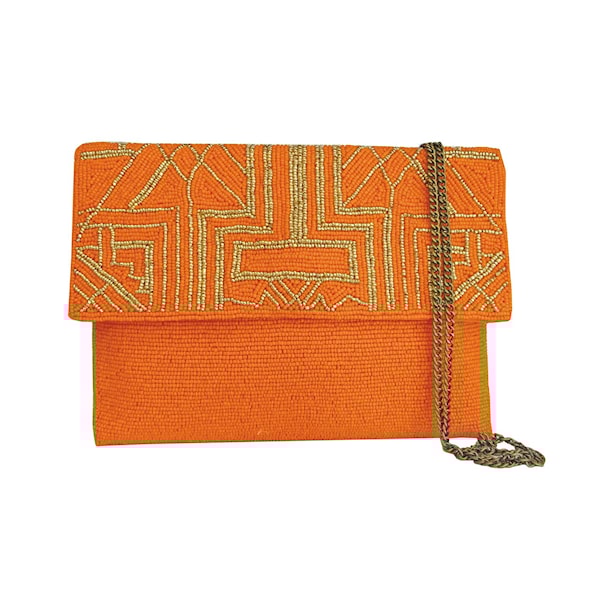Clutch Cleo Beaded, Orange