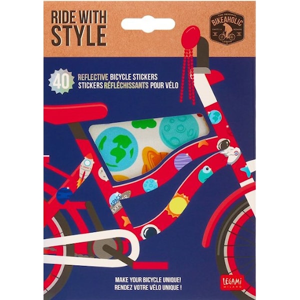 Reflective Bicycle Stickers, Sykkelklistremerker, Space