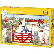 Puslespill, Emil i Lönneberga, 100 brikker, Egmont Kärnan