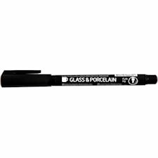 Lasi- ja posliinitussi, musta, paksuus 1-3 mm, läpikuultavat, 1 kpl
